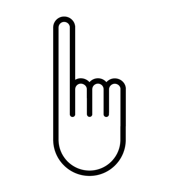 Up Arrow Hand Symbol: Free Graphics, Pictograms, icons, Visuals ...