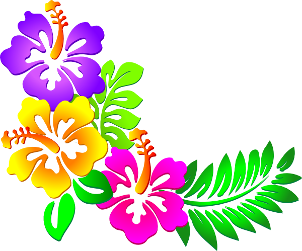 Luau Flowers Clip Art Borders Free - ClipArt Best