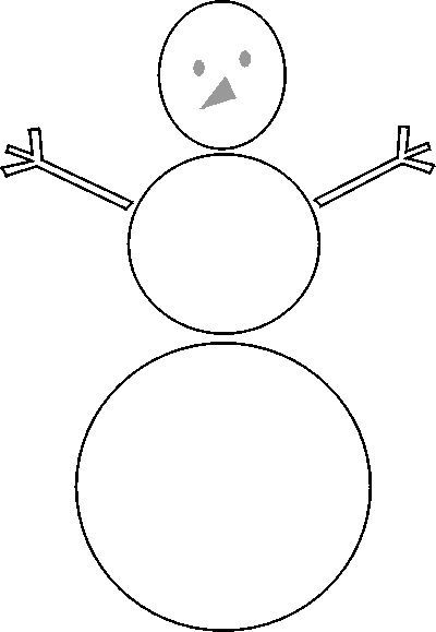 Blank Snowman Template Clipart Best