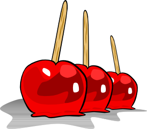 Candied Apples clip art Free Vector