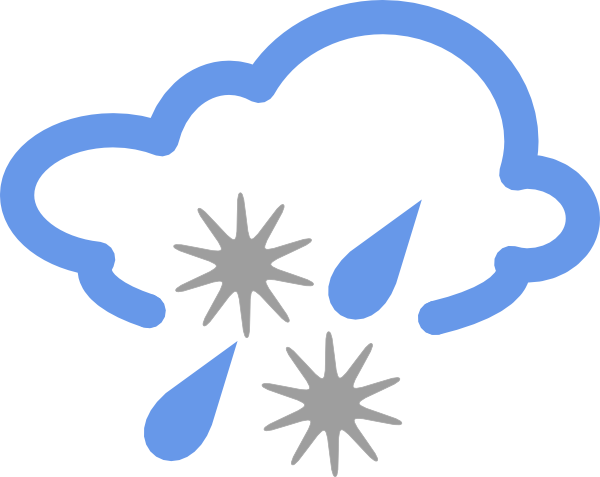 Hail And Rain Weather Symbol clip art - vector clip art online ...
