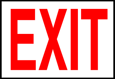 Exit sign clip art