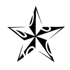 Nautical Star Tribal Tattoo Design | Tattoobite.com