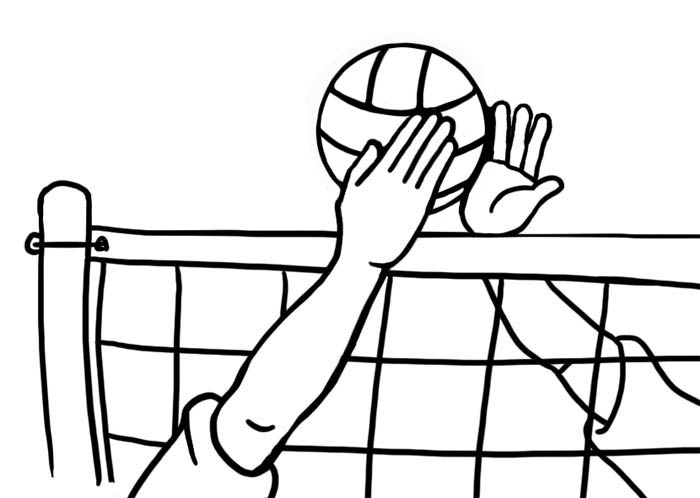 Black Volleyball Net Clipart