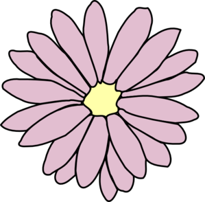 Pink daisy flower clipart free clipart images - Clipartix