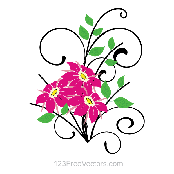Flower Bouquet Vector Clip Art | free vectors | UI Download