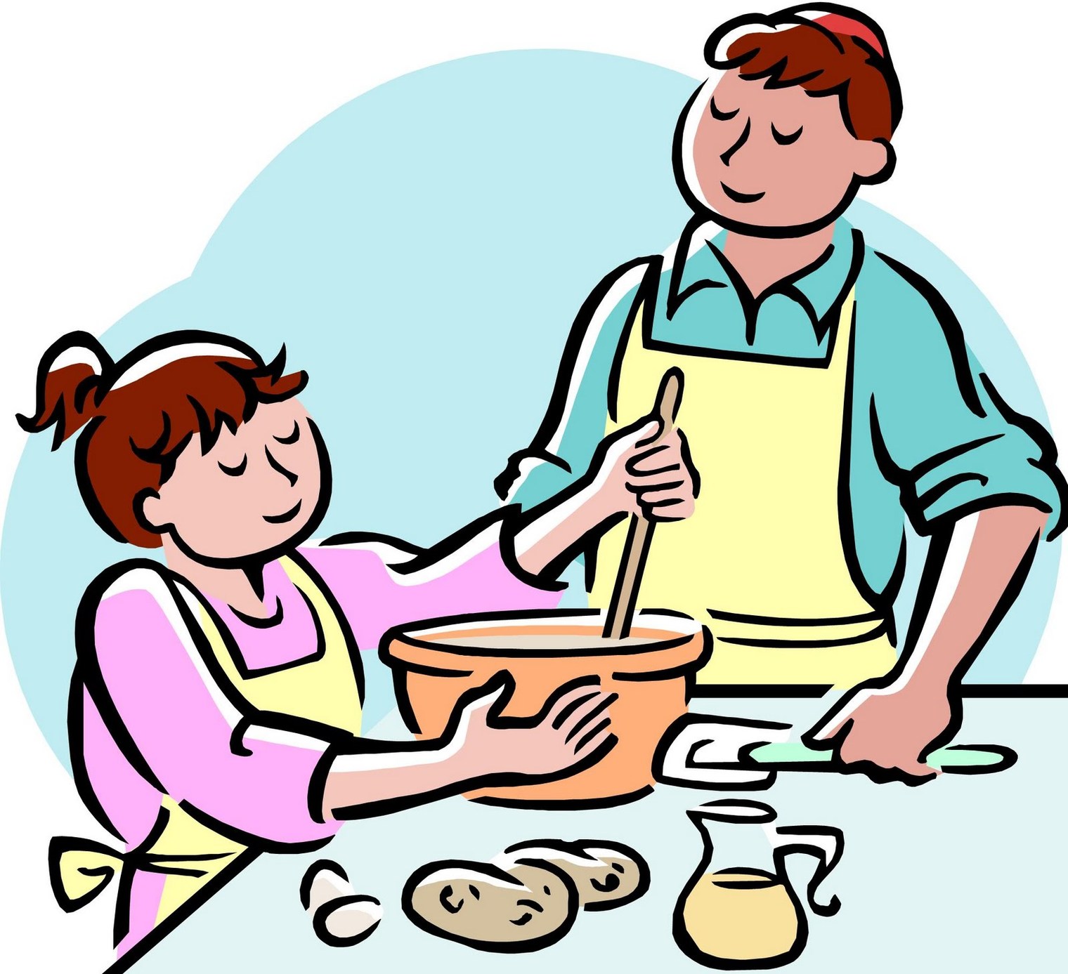 Kids cooking clip art