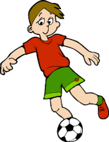 Boy Playing Sports Clipart