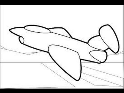 How to draw a Cartoon Airplane step by step for kids (Easy Way ...