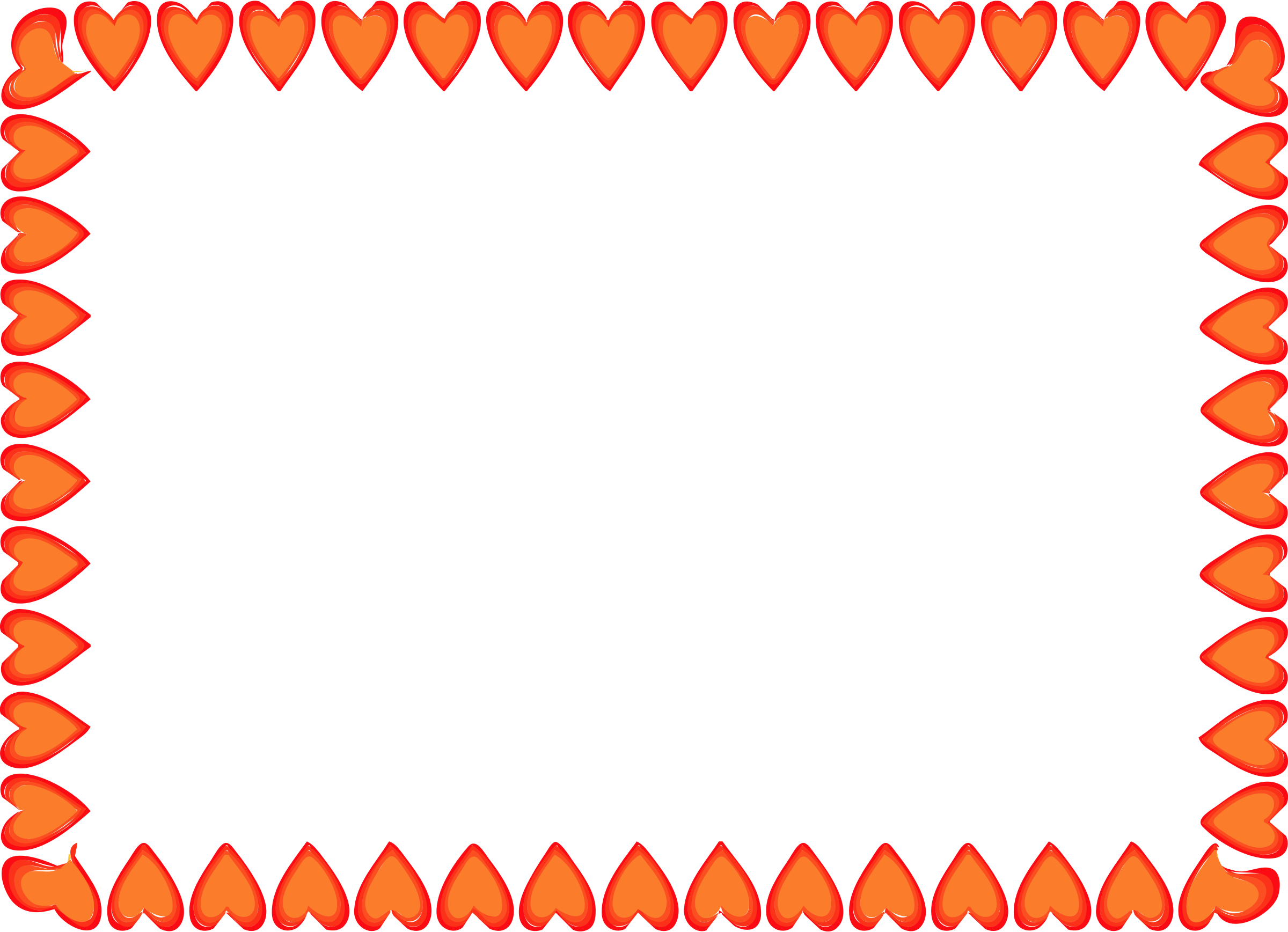 Clipart - Red Hearts Border