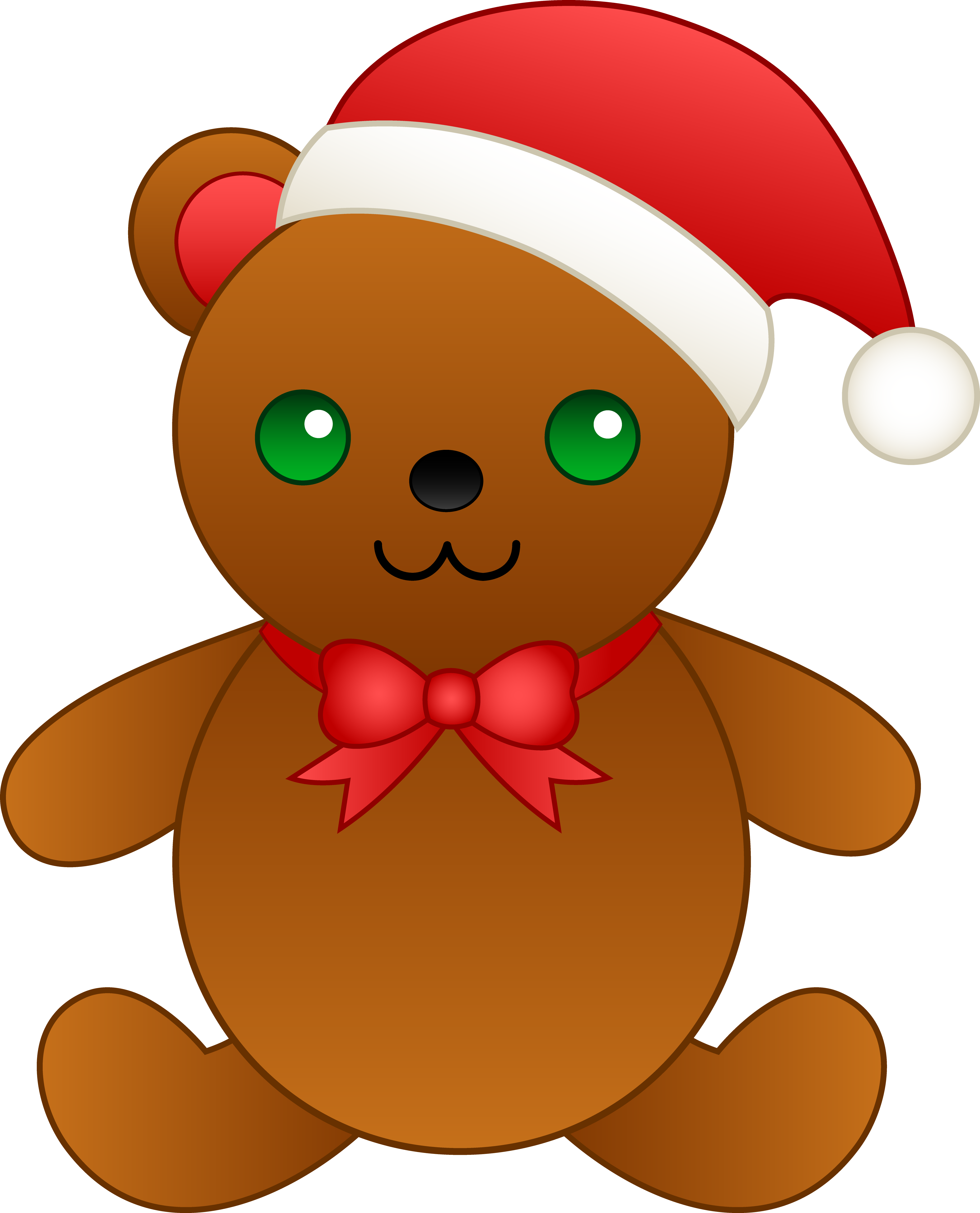 Christmas teddy bears clipart