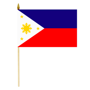 Filipino flag black and white clipart