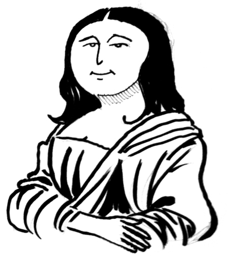 Black And White Mona Lisa | Free Download Clip Art | Free Clip Art ...