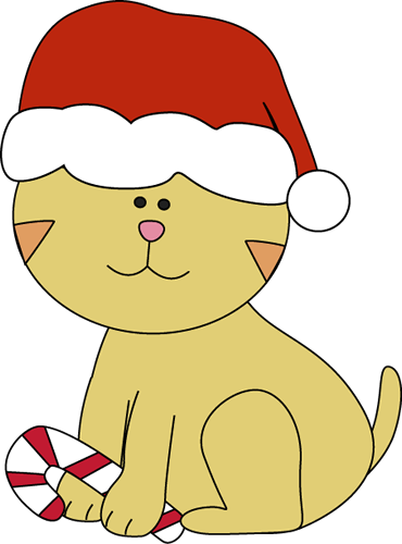 Cute Christmas Cat Clipart
