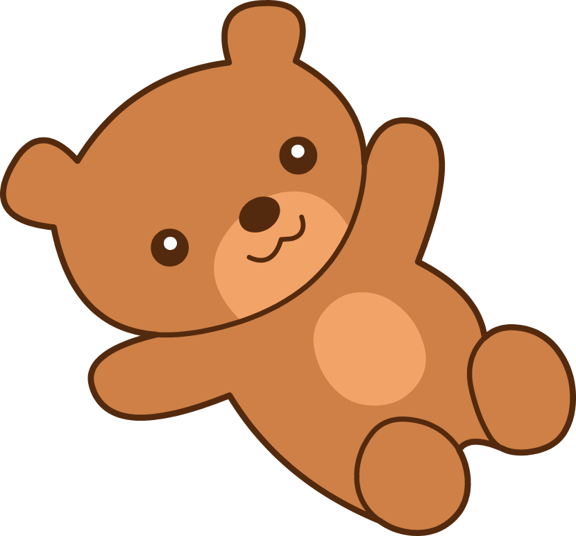 Cute teddy bears clipart