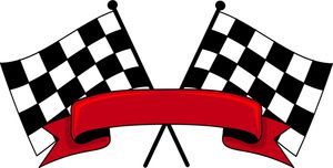 Car racing flags clipart