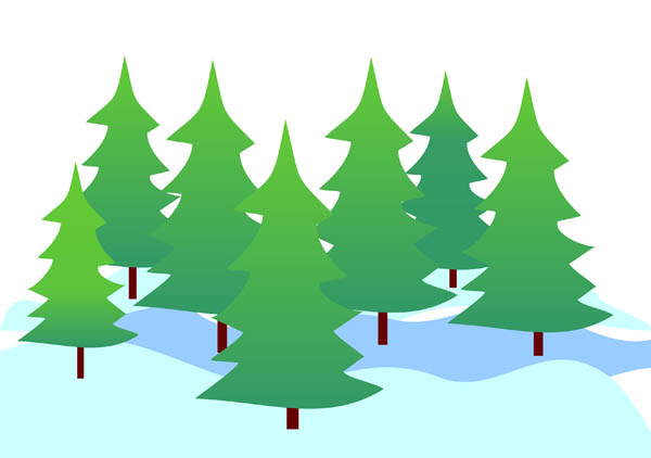 snowy tree clipart - photo #28