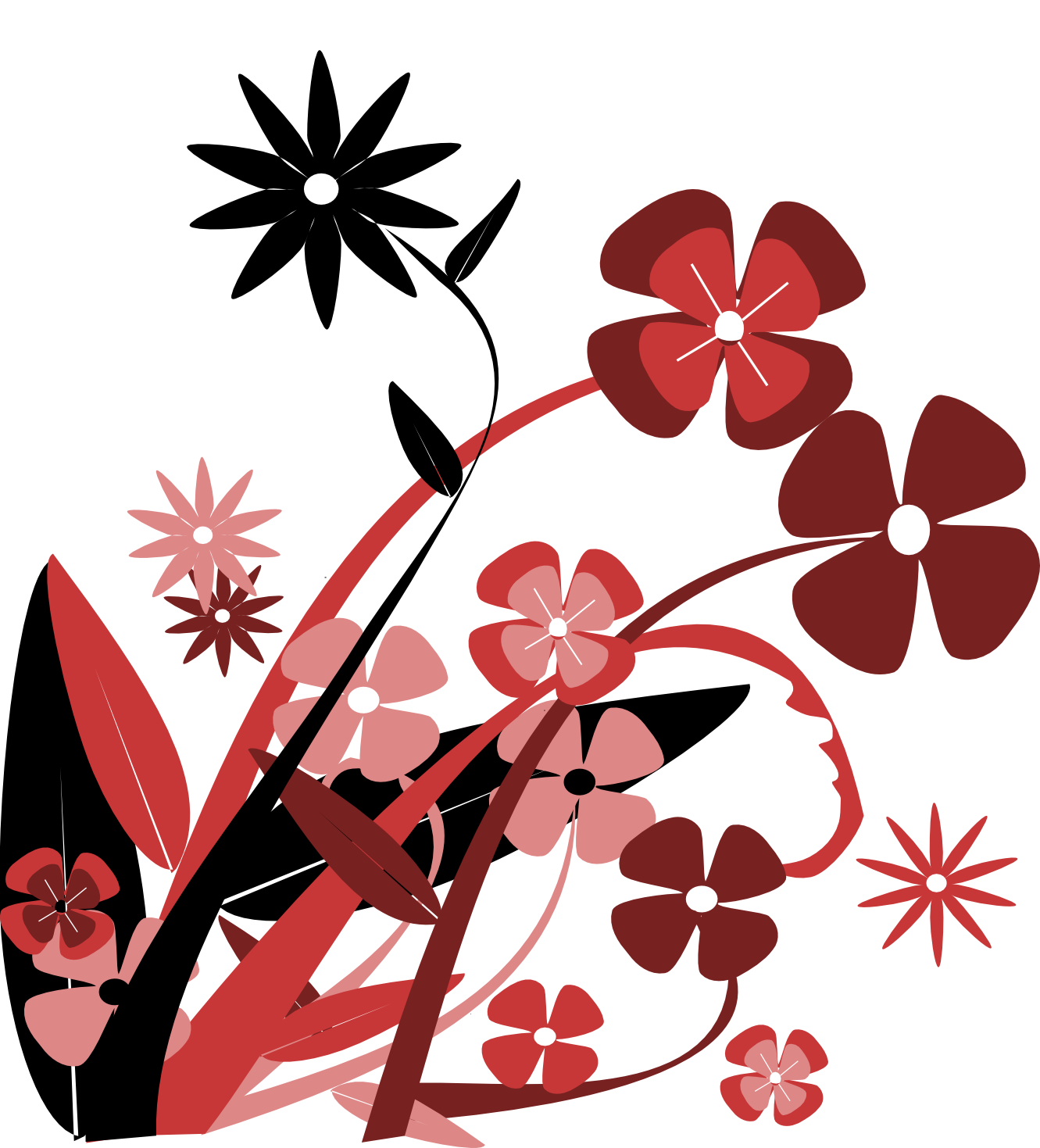 vector clipart flowers free - photo #28
