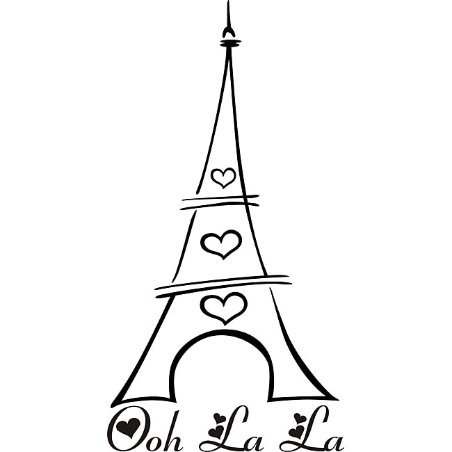 Design on Style 'Ooh La La Eiffel Tower' Vinyl Wall Art Quote ...