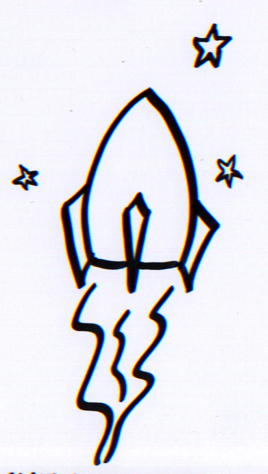 jeannelking.com | How To Draw A Rocket Ship in Three Easy Steps