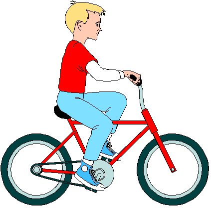 Boy bike clipart