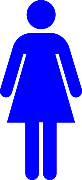 Blue Female Restroom Symbol Clip Art - vector clip ...