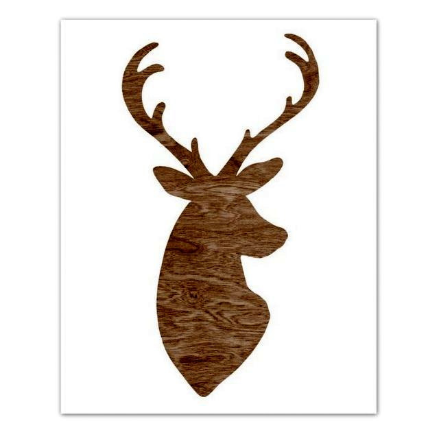 Deer head silhouette clipart