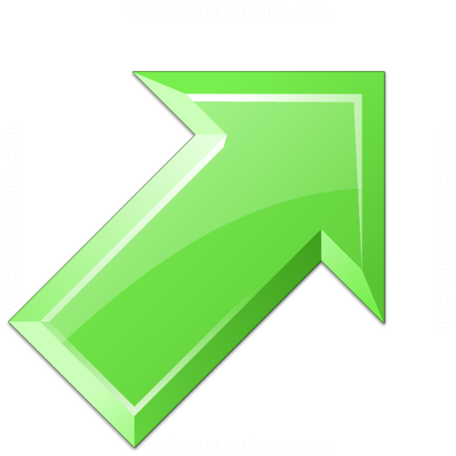 IconExperience Â» V-Collection Â» Arrow Up Right Green Icon