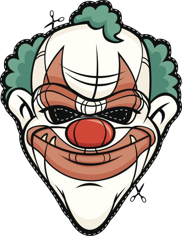 scary clown clipart - photo #23