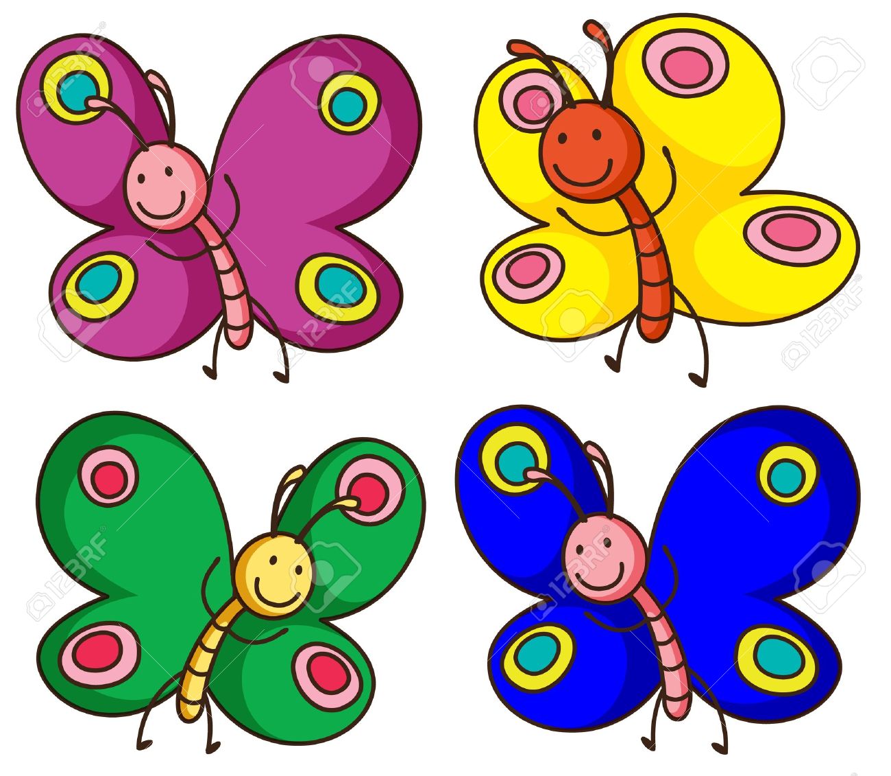 Butterfly In Cartoon ClipArt Best