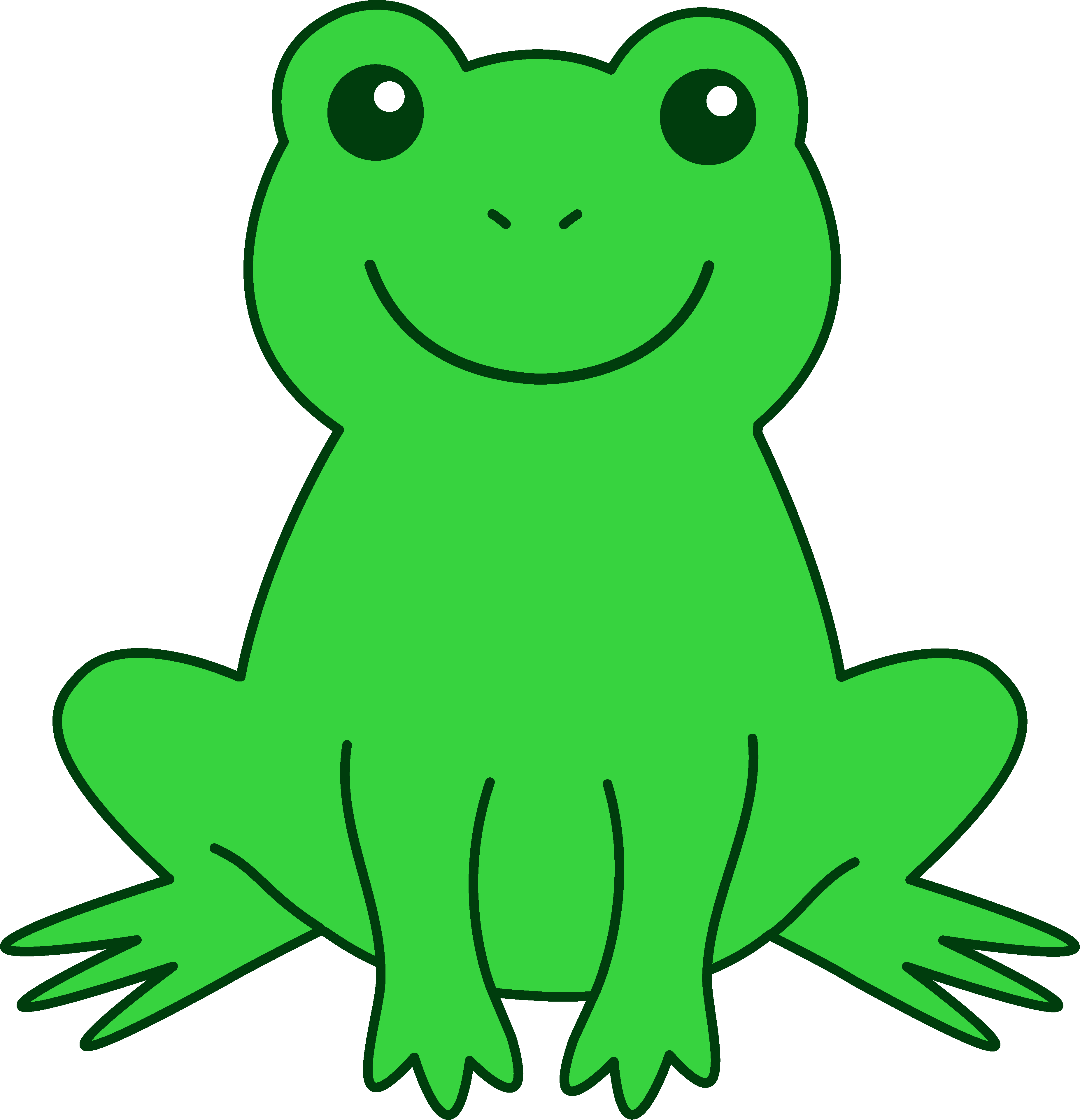 Frog letter head clipart