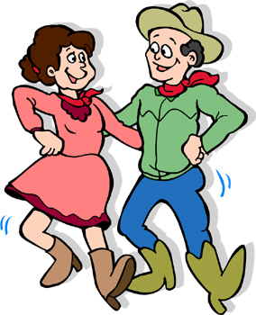 Country Line Dancing Clipart