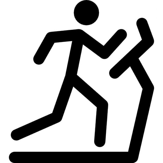 Stick man running on a treadmill Icons | Free Download