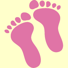Pink Baby Footprints - ClipArt Best