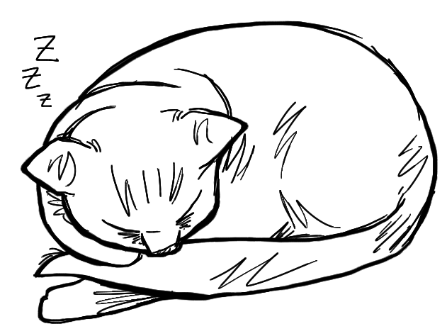 668 views Sleeping Cat Drawing - ClipArt Best