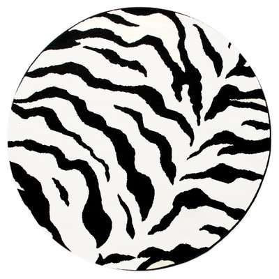 nuLOOM Earth Zebra Print Black/Ivory Rug | Wayfair