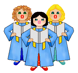 Choir Clip Art - Choir Girls in Blue