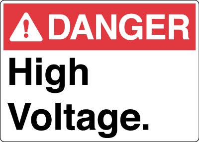 Electrical Safety Sign - Danger: High Voltage | Stonehouse Signs