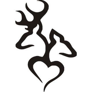 Browning Deer Head Heart Logo Style In White Exterior image ...