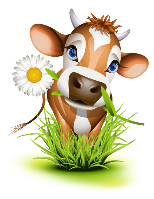 Different Dairy cow design vector graphics 02 - Vector Animal free ...