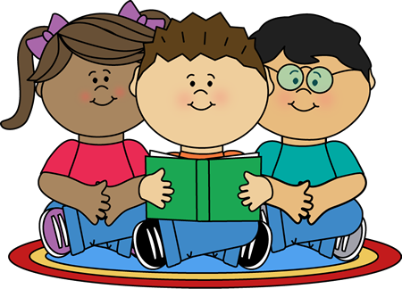 Clipart Of Kids Reading