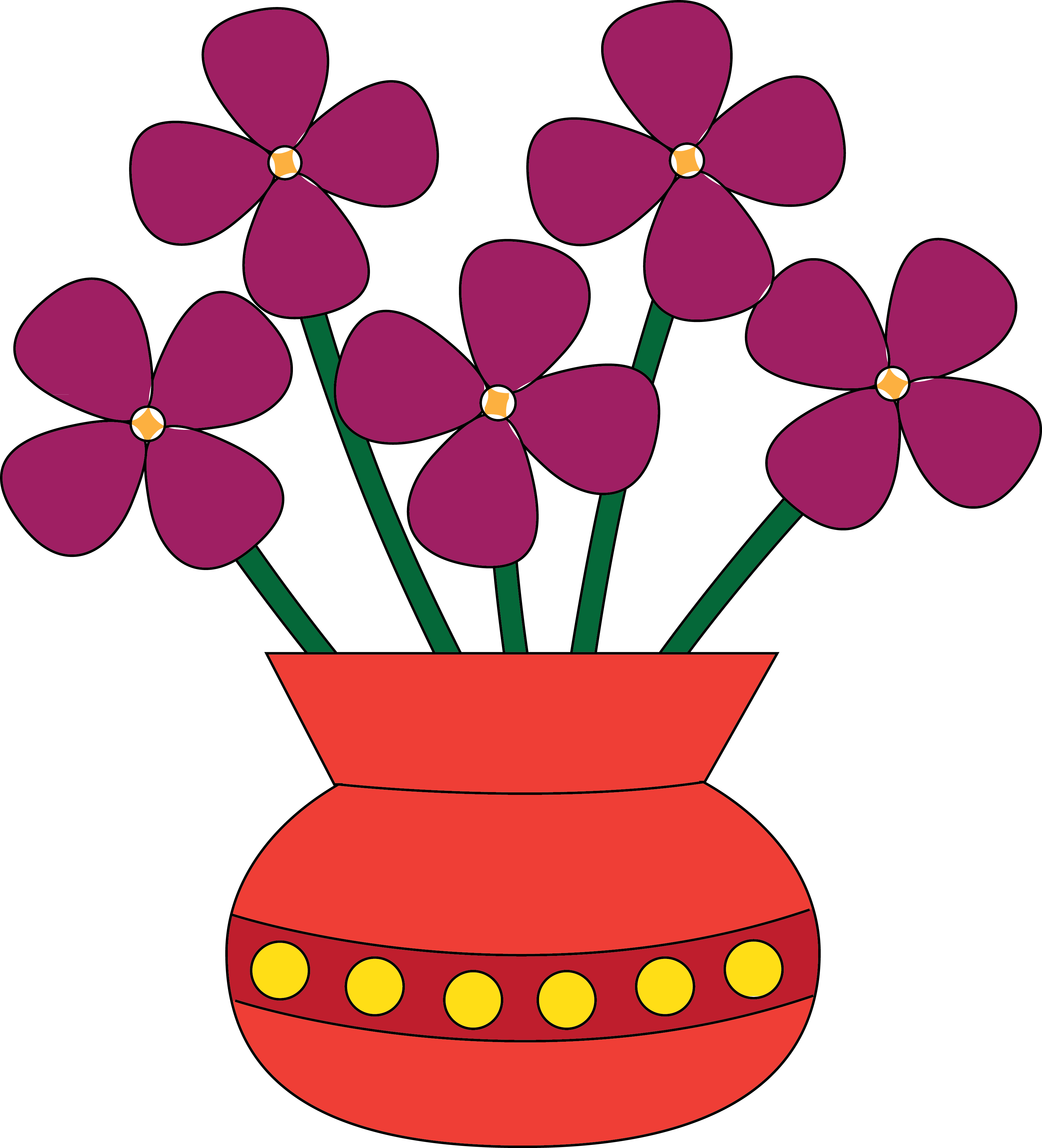 Vase Of Flowers Clipart