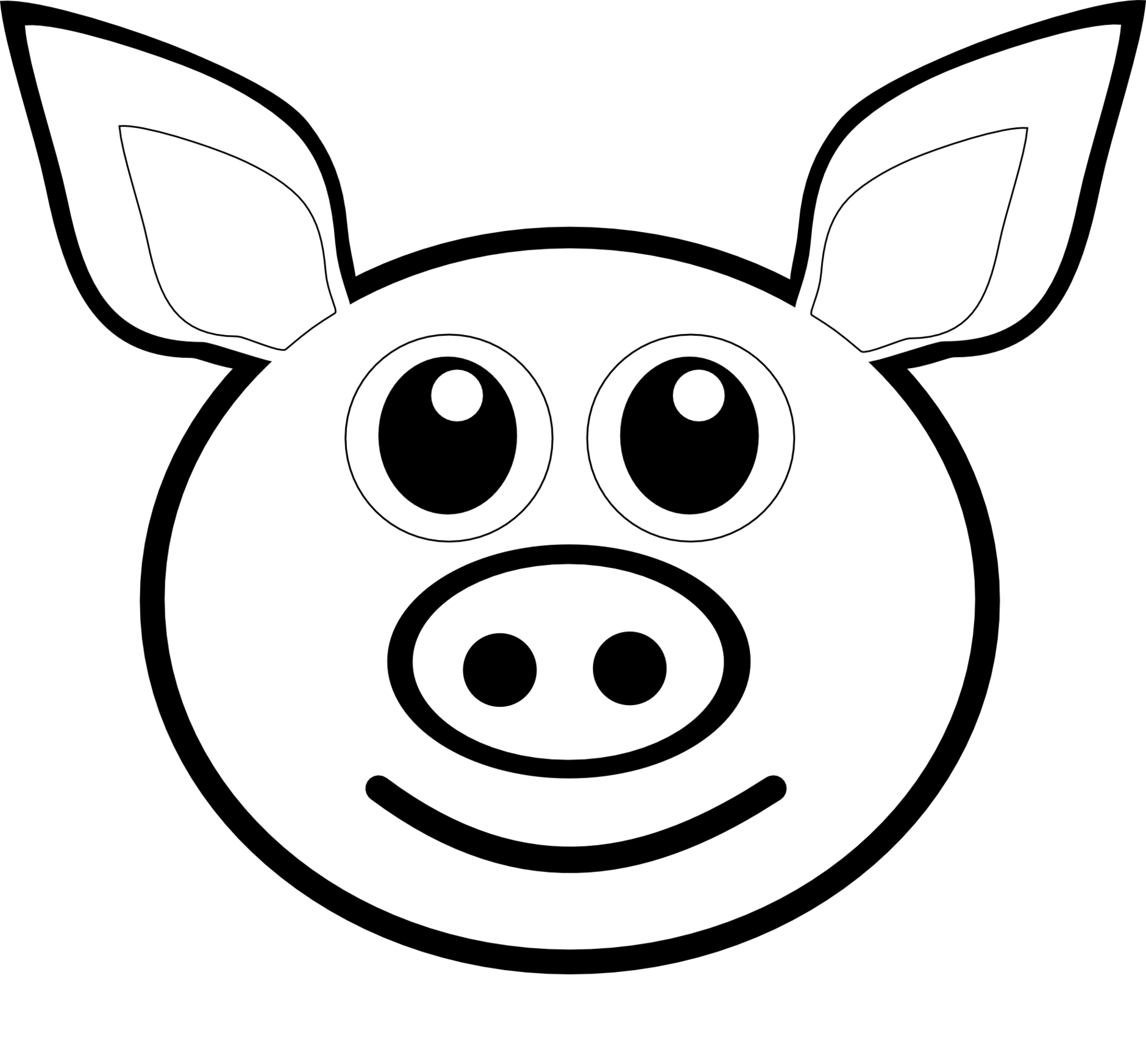 Cartoon Pig Face Clipart - Free to use Clip Art Resource