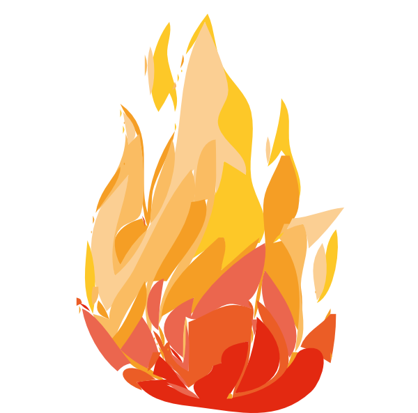 Fire Flames clip art Free Vector
