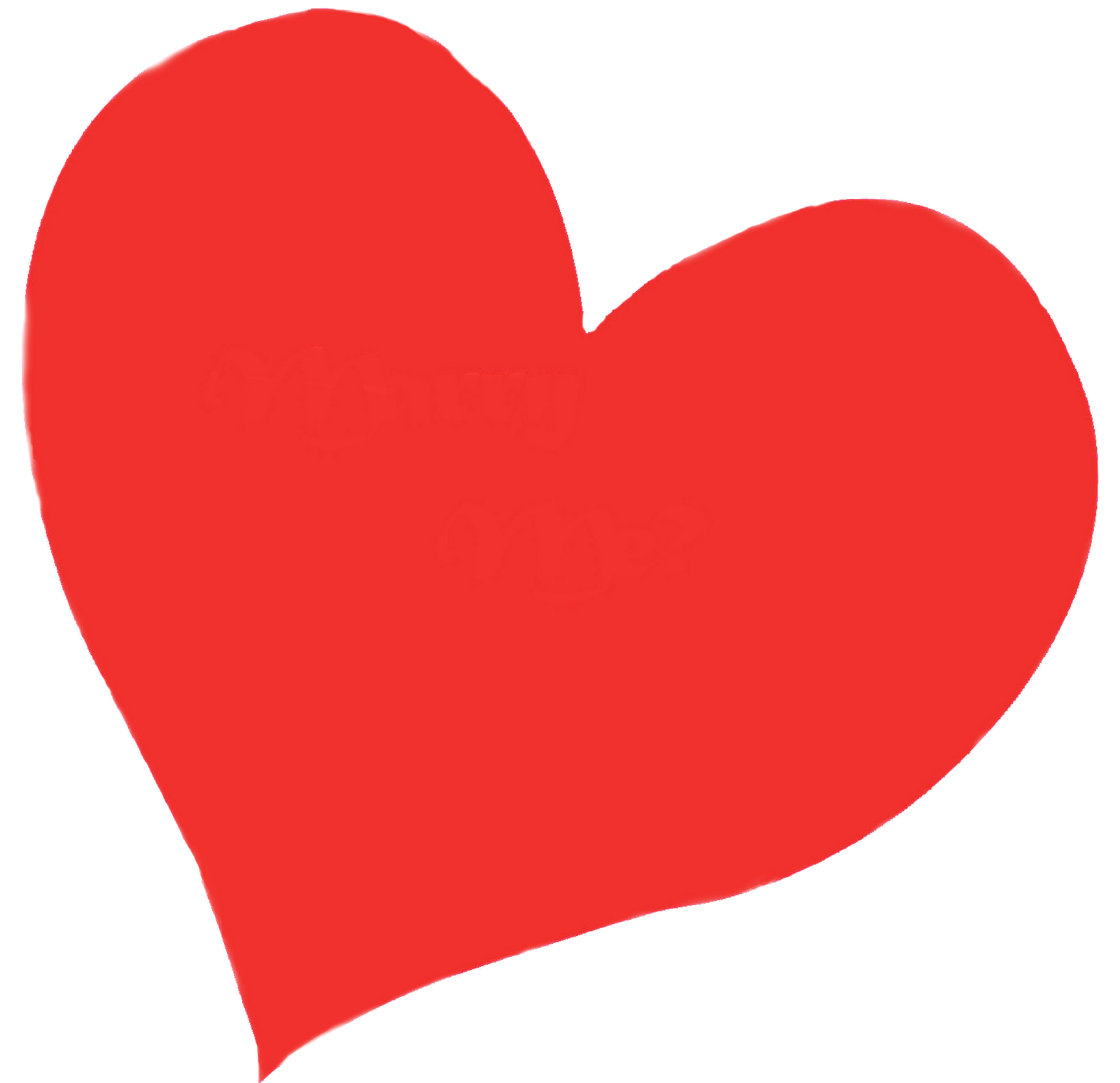 Hand drawn heart clipart no background