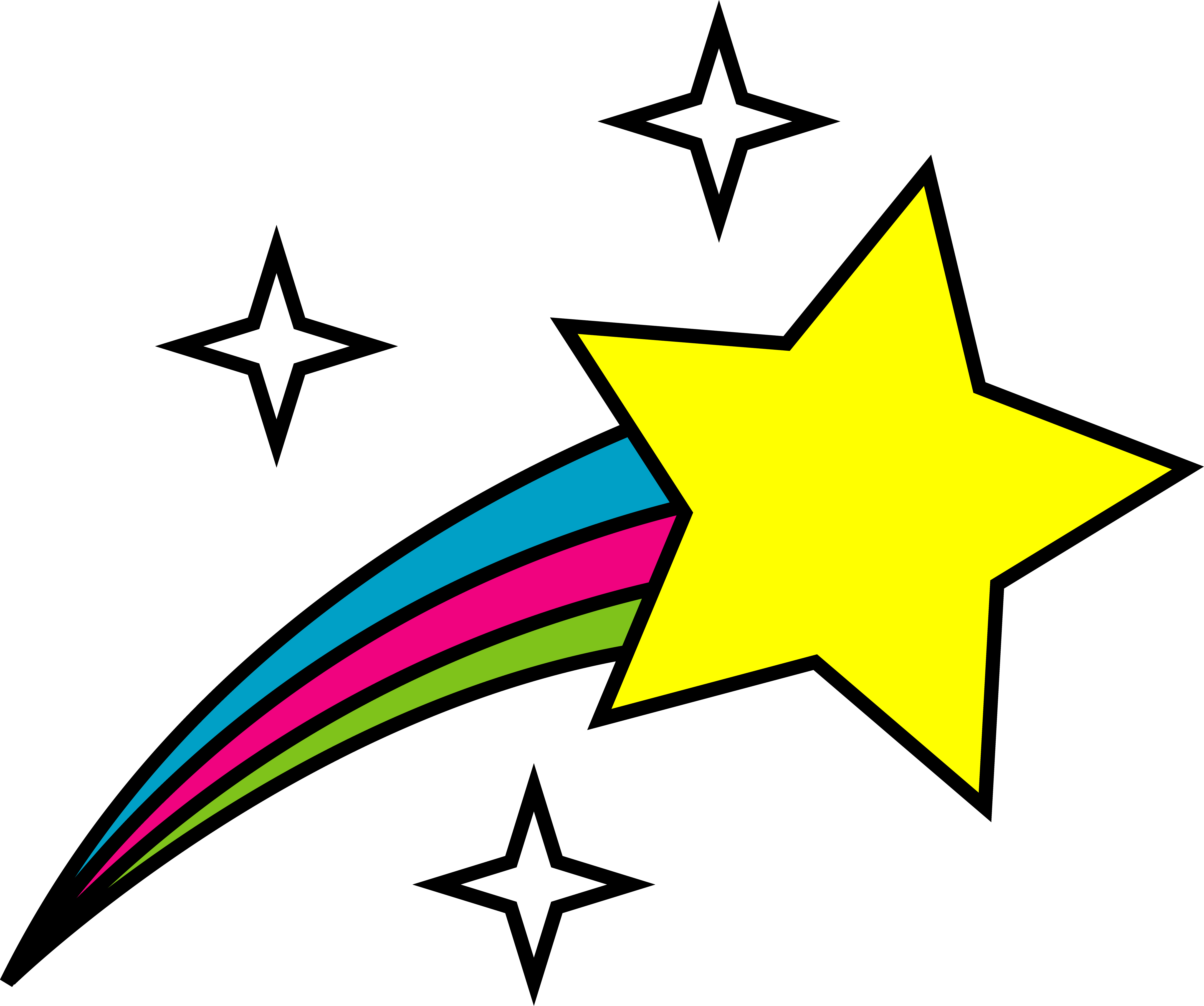 Free clipart shooting star