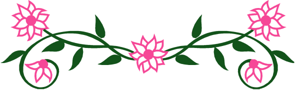 Pink Flowers Borders Clipart