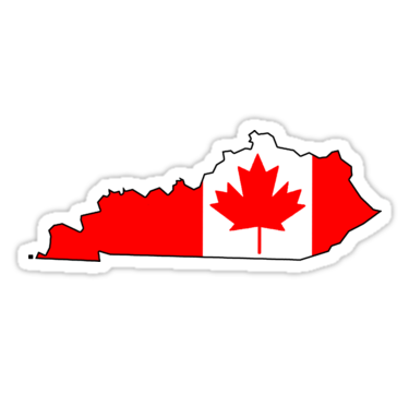 Canada flag Kentucky outline" Stickers by artisticattitud | Redbubble