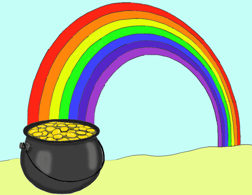 How to Draw a Pot of Gold at the End of a Rainbow in Easy Steps ...