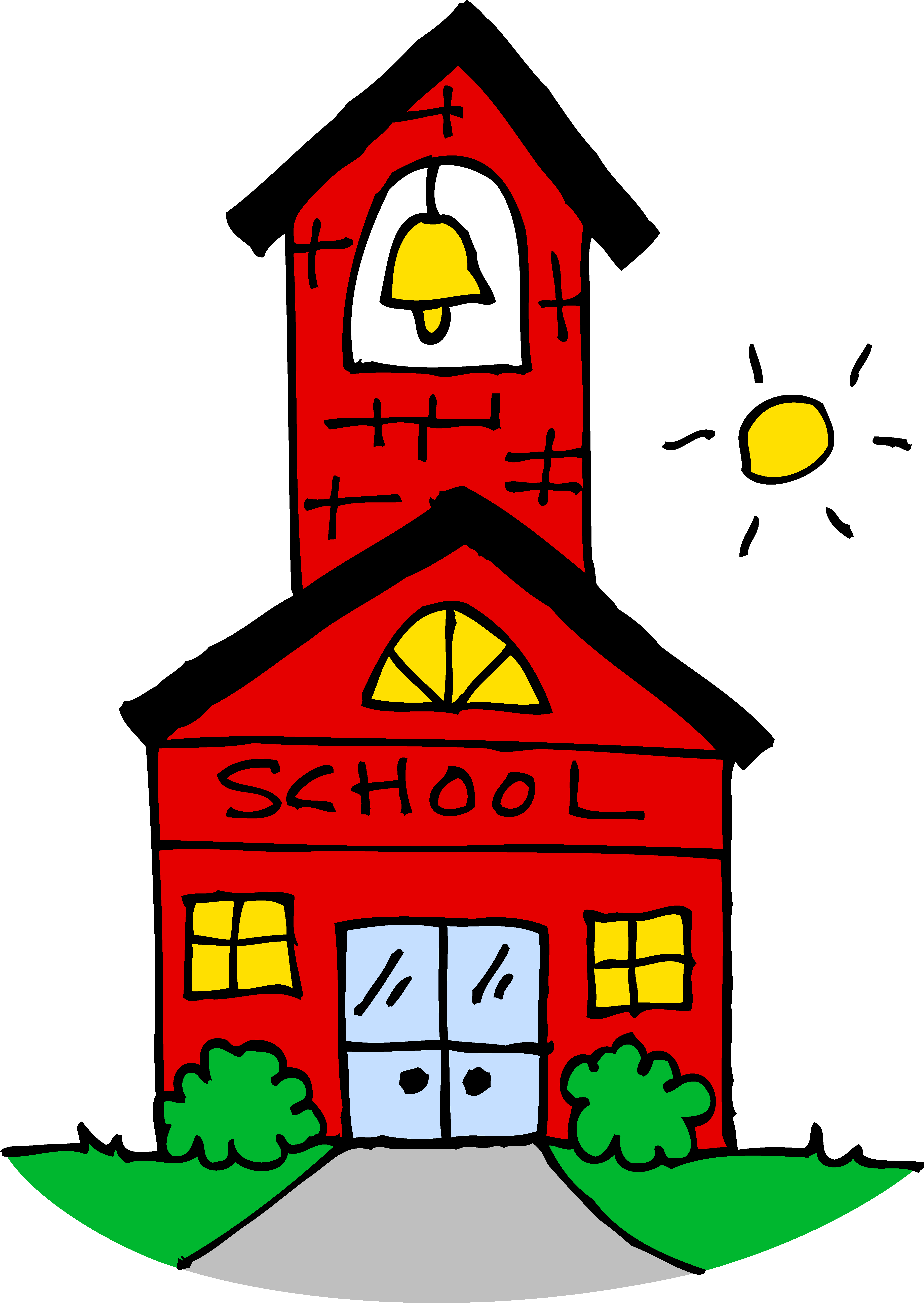 Cute school house clipart